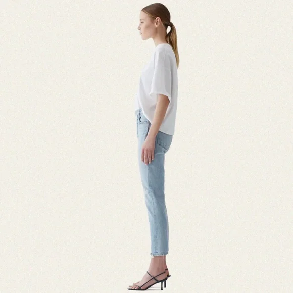 Agolde Riley High Rise Straight Crop - Picture 2 of 10